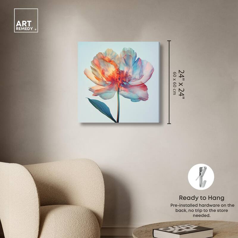 Peony Phases Canvas by Art Remedy, Gallery Wrapped