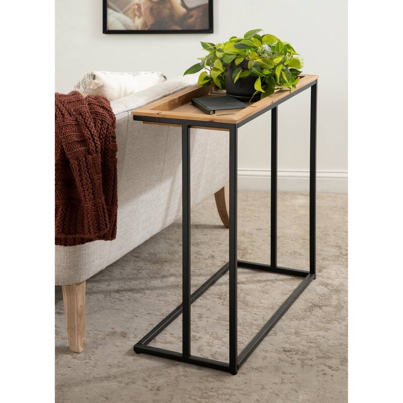 Kate and Laurel Lockridge Wood and Metal Console Table - 28x13x31