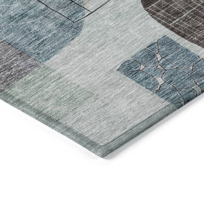 HomeRoots Abstract Transitional Rectangle Outdoor Rug