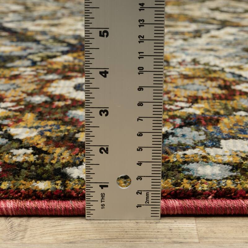 Style Haven Adalynn Traditional Panel Medallions Red/ Multi Area Rug