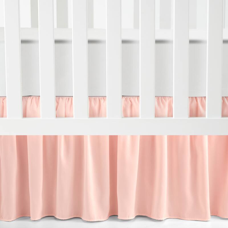 Lush Decor Ruffle Crib Skirt Single - 52" x 28" - PINK