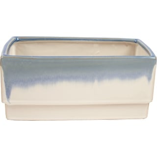 Blue And White Rectangular Planter - Bed Bath & Beyond - 40390301
