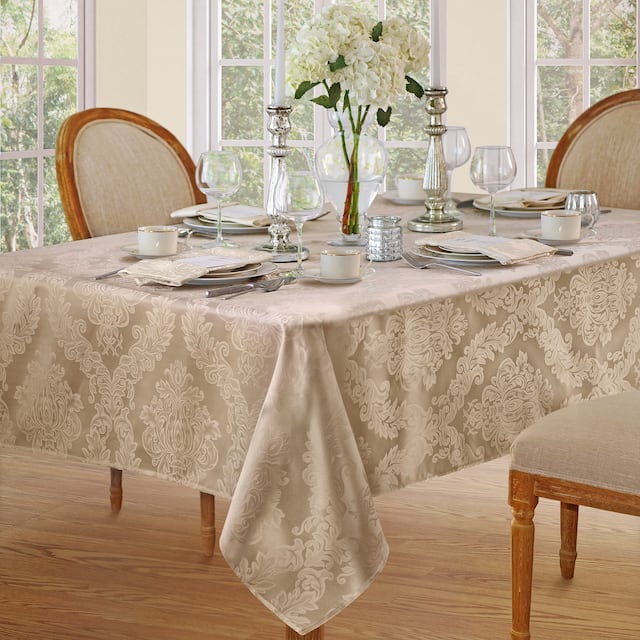 Elrene Barcelona Damask Elegant Fabric Tablecloth