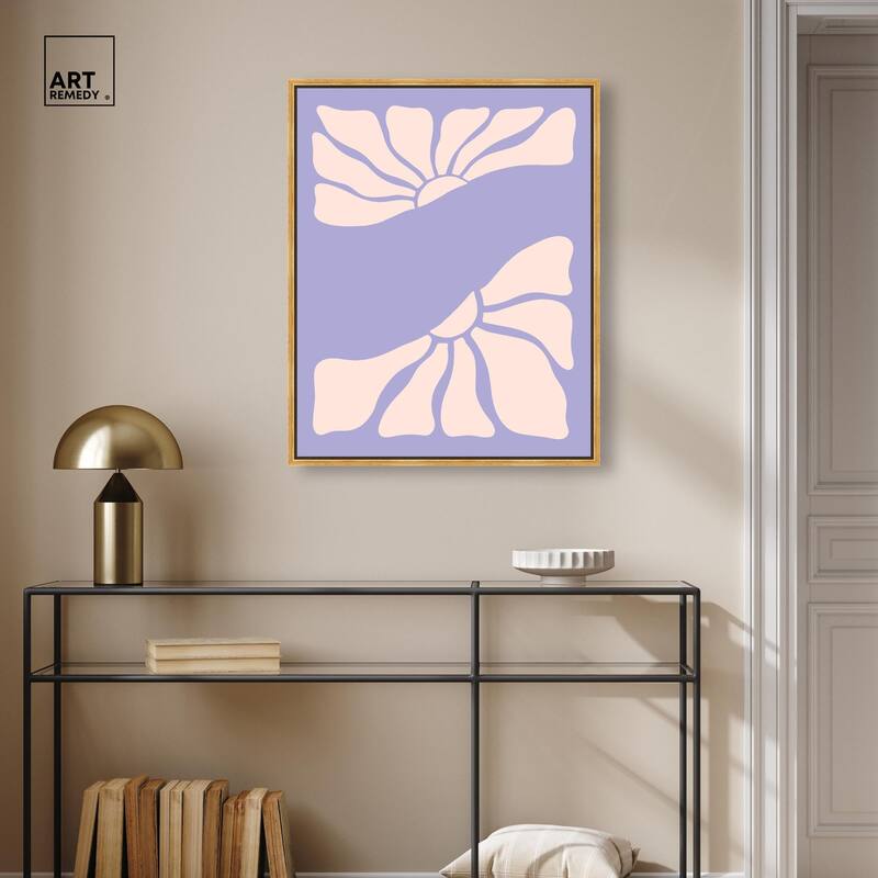 Split in two Flower Canvas by Art Remedy