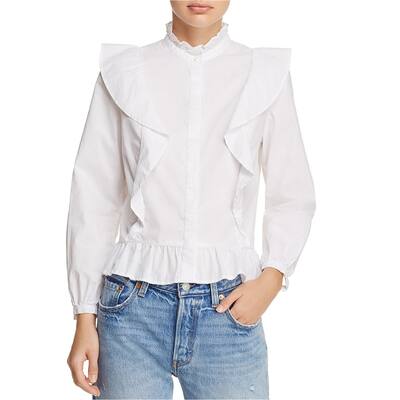 Birds Of Paradis Womens Victorian Ruffled Blouse,, White, Medium