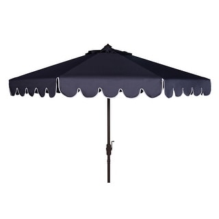 Safavieh Venice Single Scallop Crank Navy Umbrella