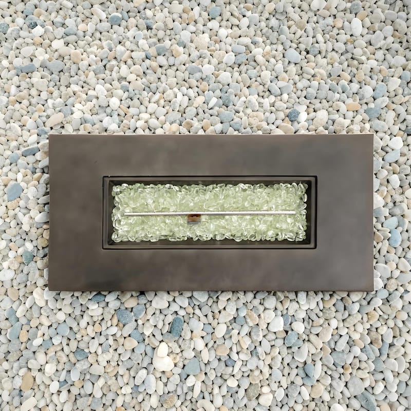 42" Propane Rectangular Concrete Gas Fire Pit with 50000 BTU - Multi