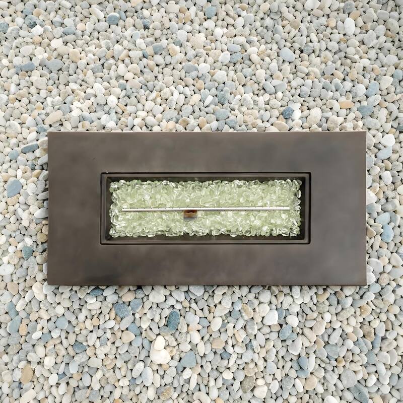 GDFStudio - Modern Outdoor 42" Propane Gas Fire Pit Table with Hidden Tank Storage & Removable Steel Lid, Cover Included