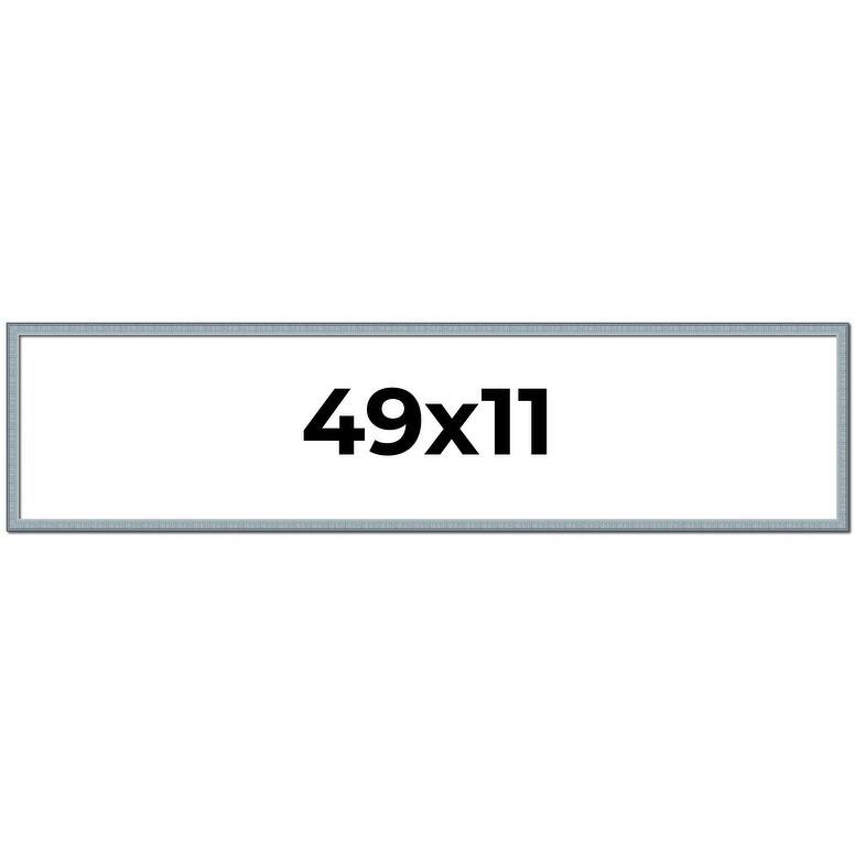 49x11 Frame Rustic Sky Blue Solid Wood Picture Frame | 0.75 Inch