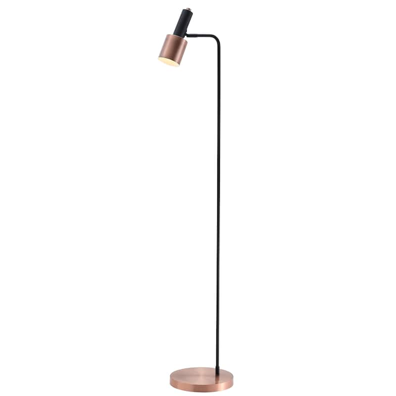 Brady 59.50" Metal LED Task Floor Lamp, Copper/Black by JONATHAN Y