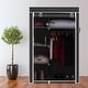 64-inch Portable Closet Storage Organizer Wardrobe Clothes Rack - Bed ...