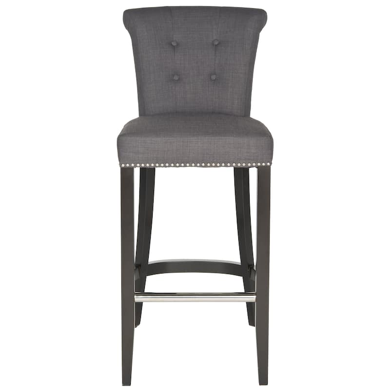 SAFAVIEH Kayla Charcoal Ring 30-inch Bar Stool - 19.6" x 24.2" x 43.7" - 20Wx24Dx44H