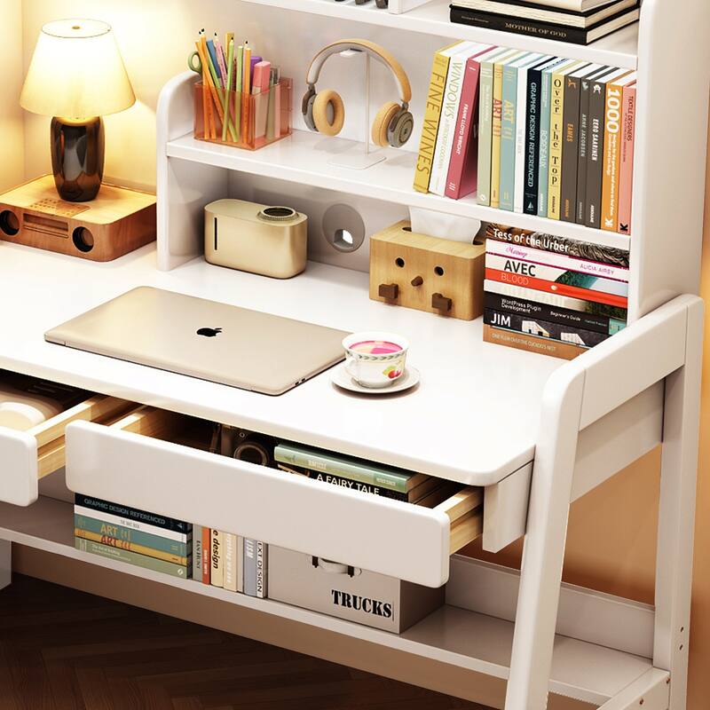 Kids Writing Desk Child Learning Study Desk Rectangle Computer Desk - 36.6" x 21.7" x 54.3"