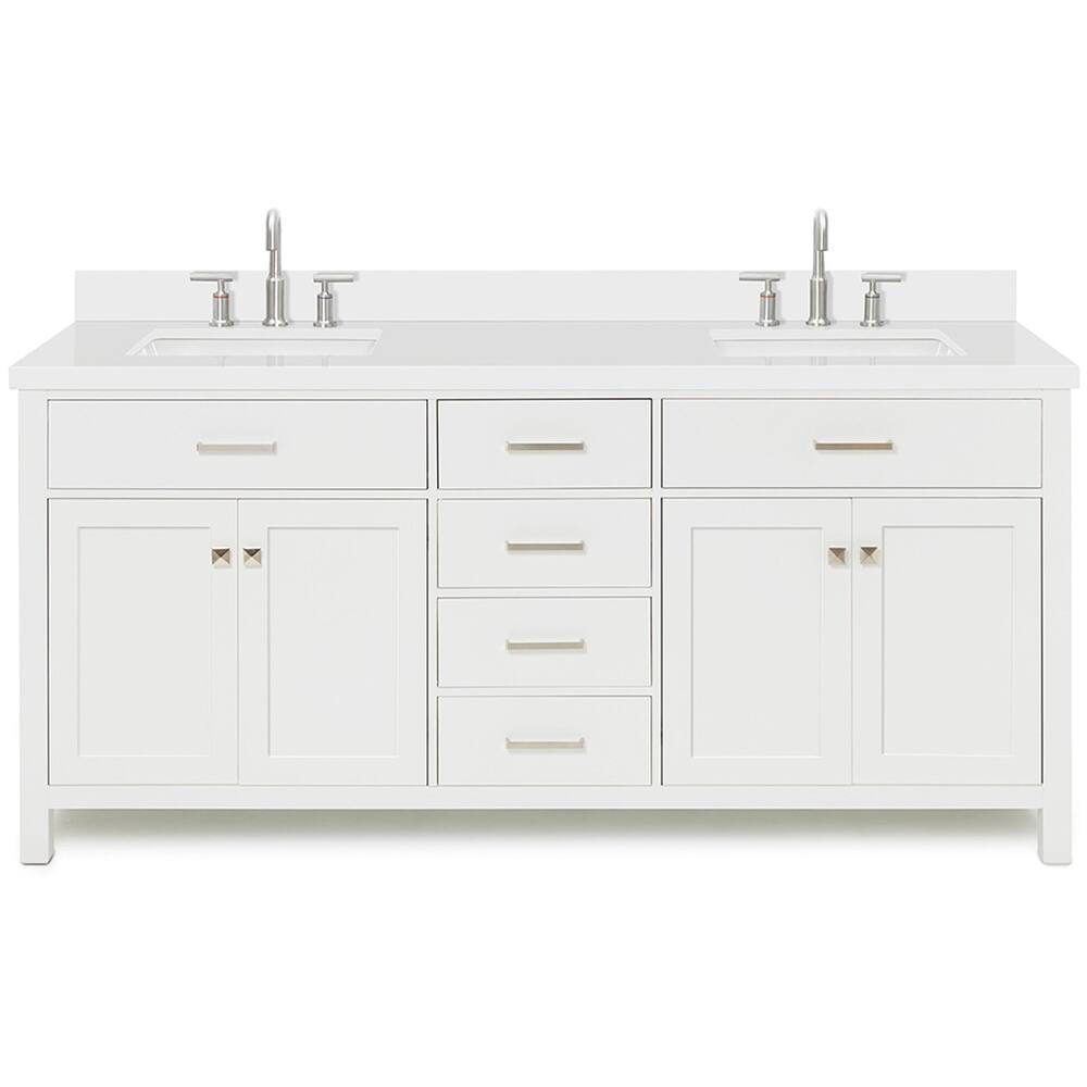 Ariel H073DWQRVO Bristol 73" Free Standing Double Rectangular Basin