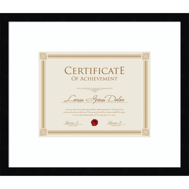 Svelte Clay Grey Framed Picture Frame, Photo Frame - 17x14.5 Matted White 11x9 - Svelte Noir Black