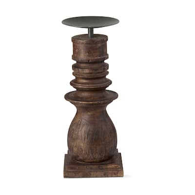 Madera Pillar Holder Candlestick Holder