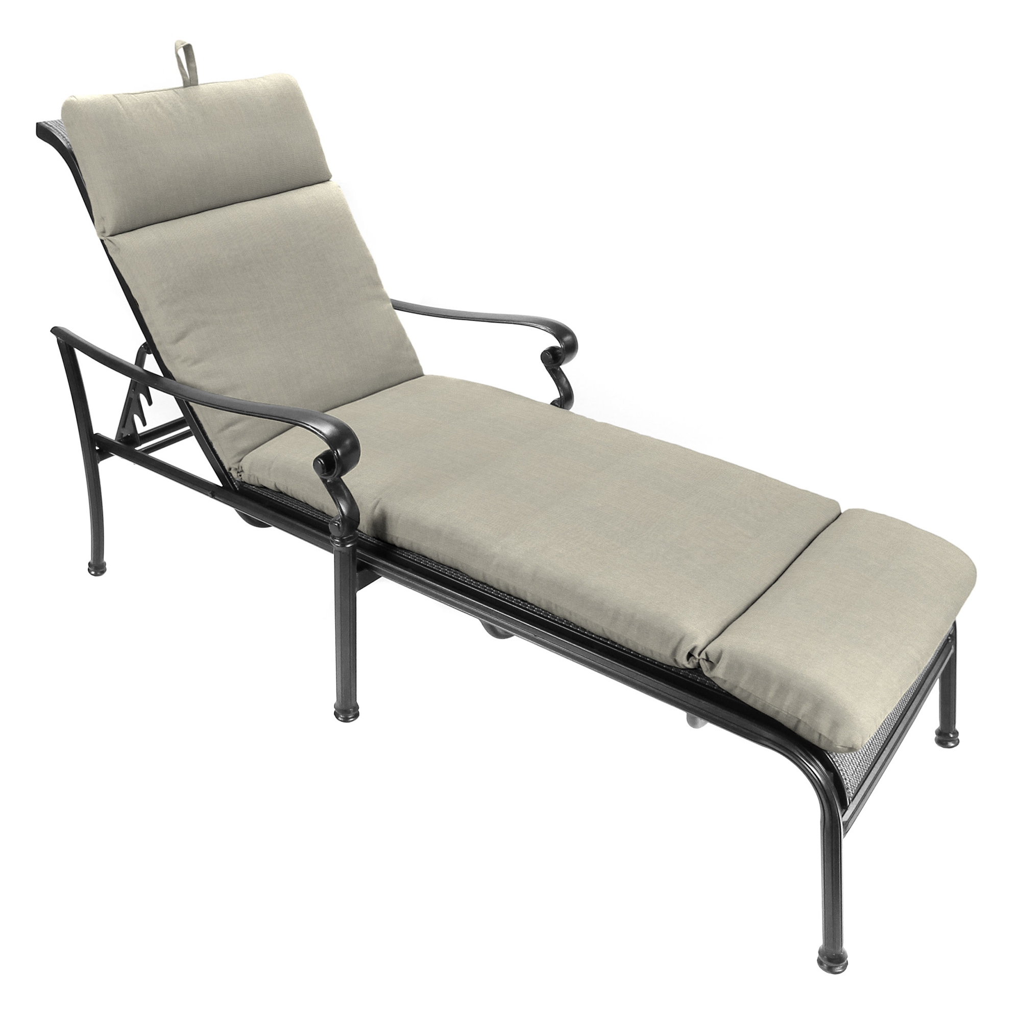 Sunbrella 74 x 22 Outdoor Chaise Lounge Cushion with Ties and Loop 74 L x 22 W x 5 H On Sale Bed Bath Beyond 40132968