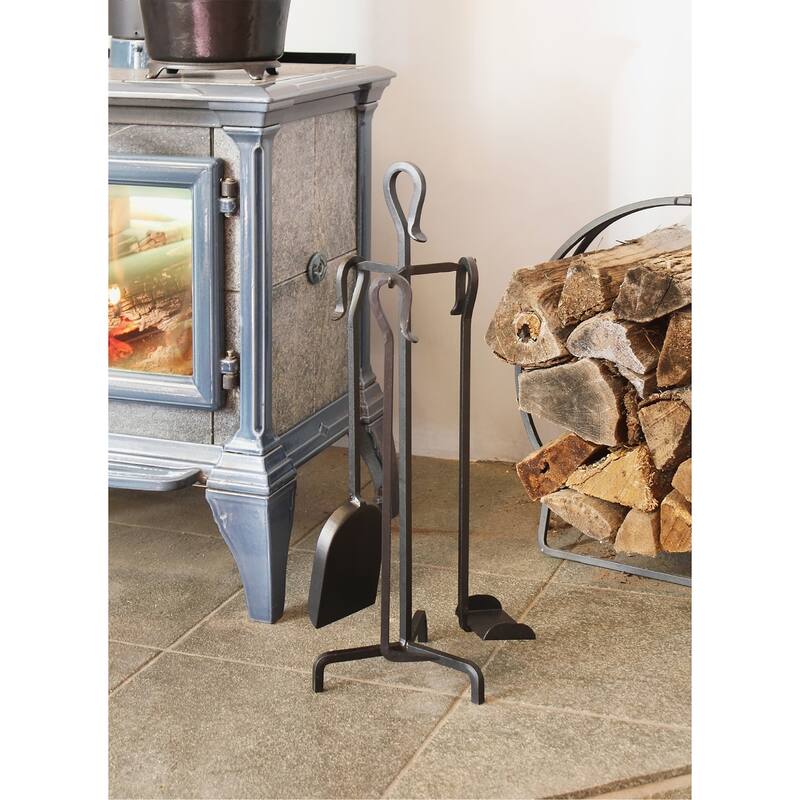Achla Designs Berlin Set of 4 Mini Fireplace Tools, 26 Inch Tall, Black