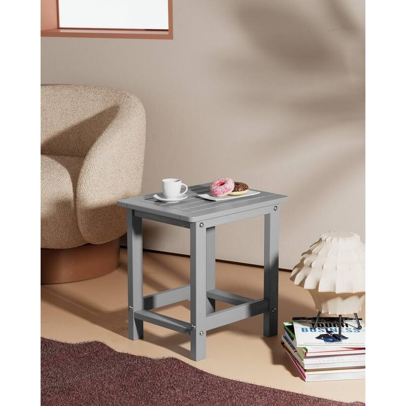 WINSOON HIPS All Weather Table Adirondack Square Side Table