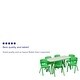 preview thumbnail 23 of 37, 23.625"W x 47.25"L Rectangle Plastic Activity Table Set with 6 Chairs