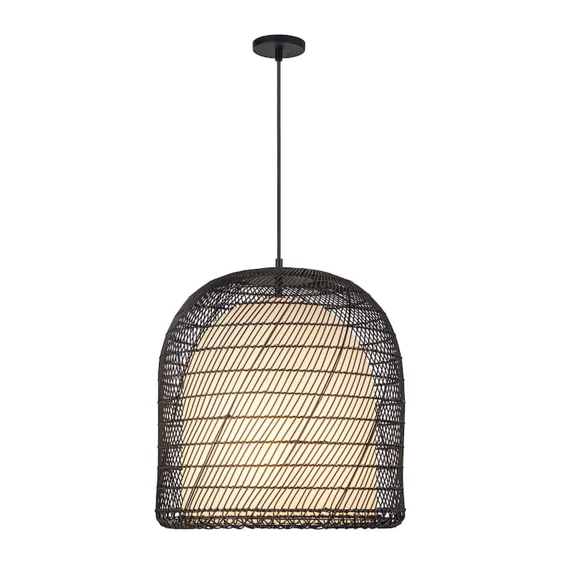 Alora Lighting PD631920 Bondi 20" Wide Pendant - Matte Black / Opal Glass