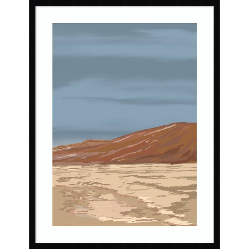 Namibian Dunes by Jenna Alheit Wood Framed Wall Art Print - Svelte Noir Black