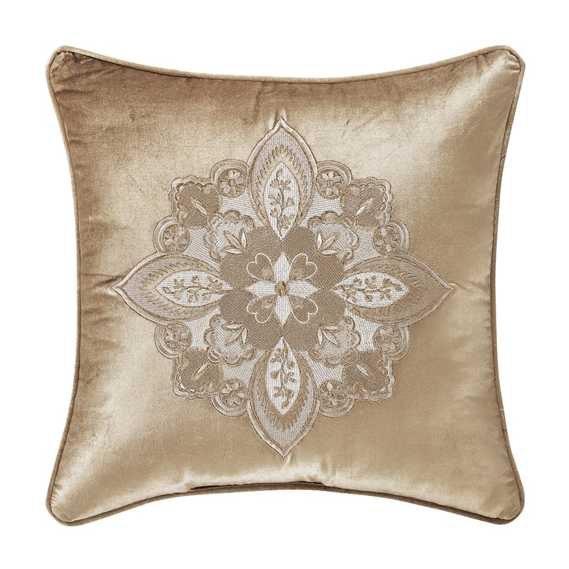 J. Queen New York Sandstone 18" Embellished Decorative Throw Pillow
