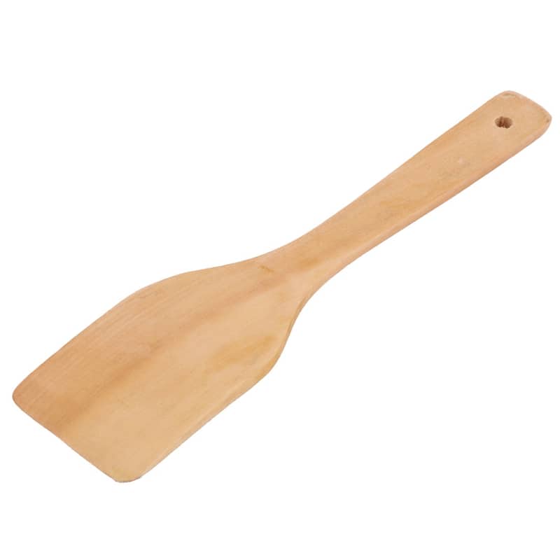 Kitchen Wood Flat Cooking Serving Spatula Rice Spoon Paddle Ladle - 10.7" x 2.6" x 0.2"(L*W*T)