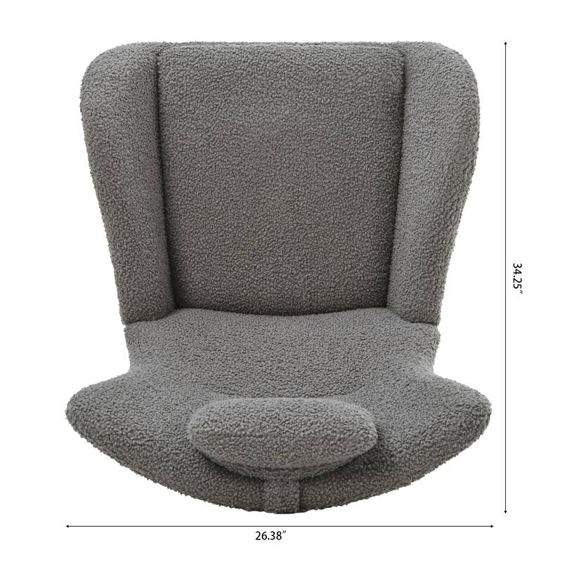 26.38" High Back Rocking Chair with Pocket