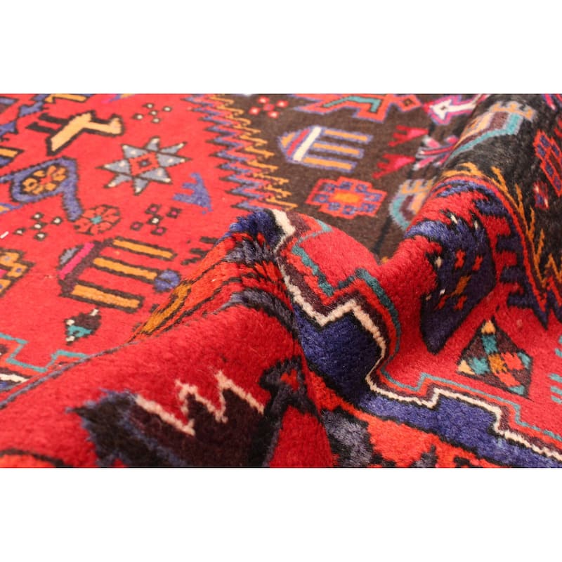 ECARPETGALLERY Hand-knotted Andelz Red Wool Rug - 4'9 x 7'5