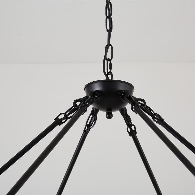 2 - Tier Wagon Wheel Chandelier Farmhouse Pendant Light with Adjustable Chain