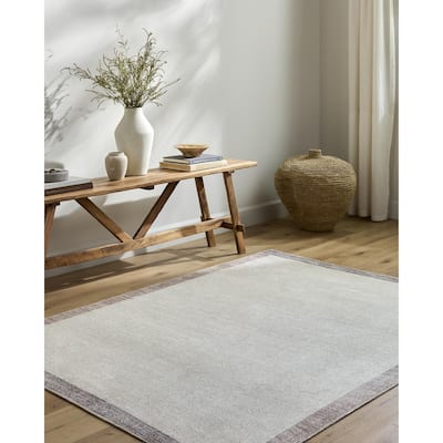 Our PNW Home x Livabliss Olympic Solid Border Area Rug