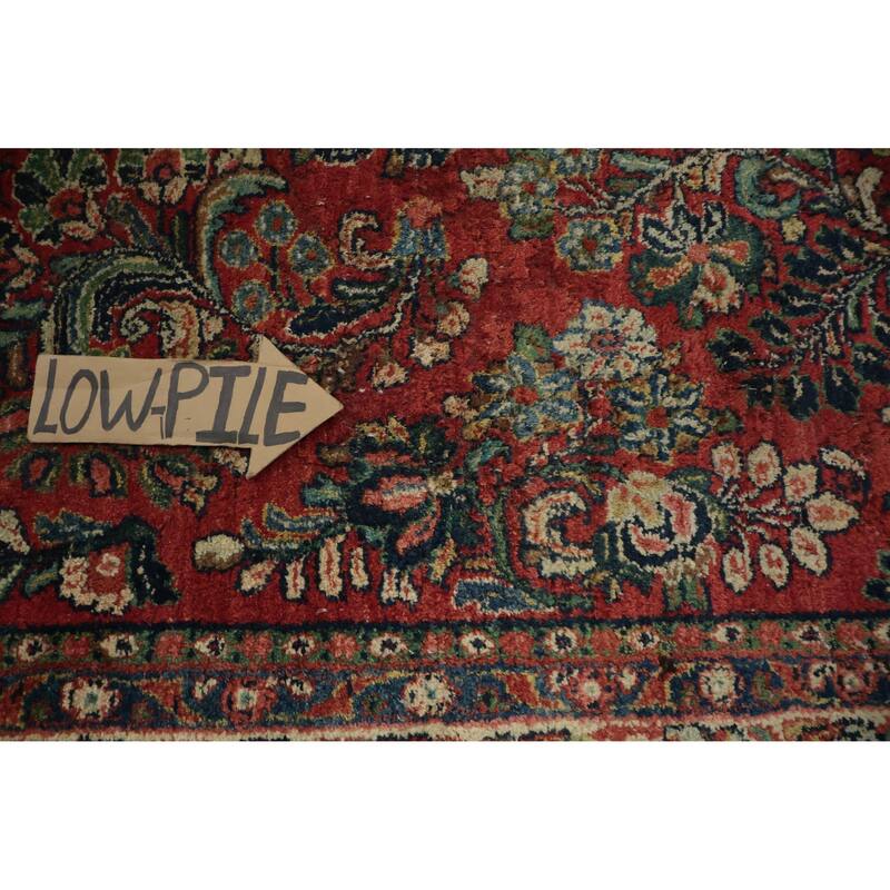 Hand Knotted Oriental 100% Wool Carpet Traditional Floral Oranges & Rust Sarouk Area Rug - 21' 3'' X 10' 7''