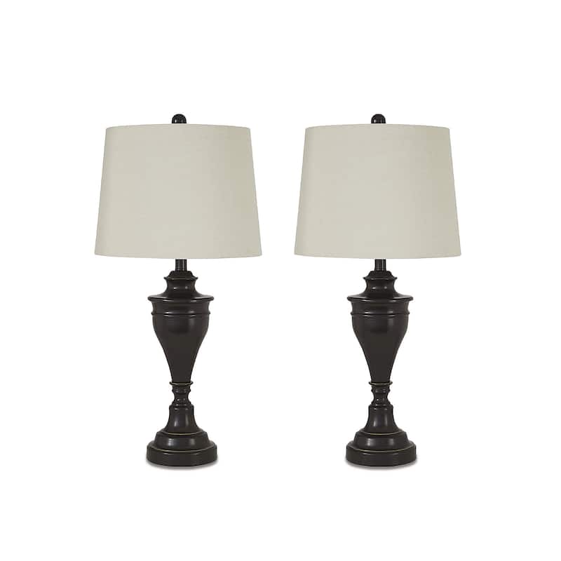 Darlita Bronze Finish 30 Inch Metal Table Lamps - Set of 2