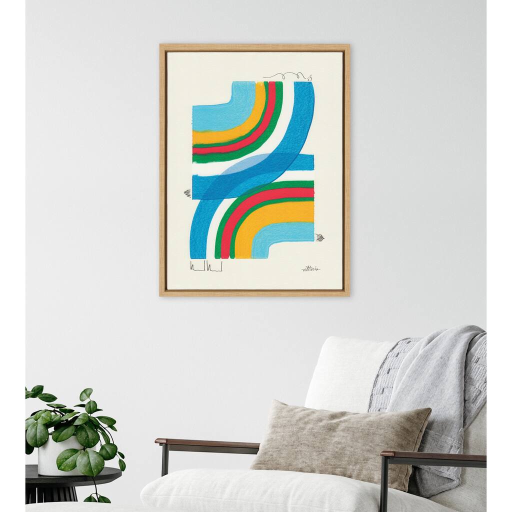 Kate and Laurel Sylvie Plan For Myself Framed Canvas by Amber Vittoria