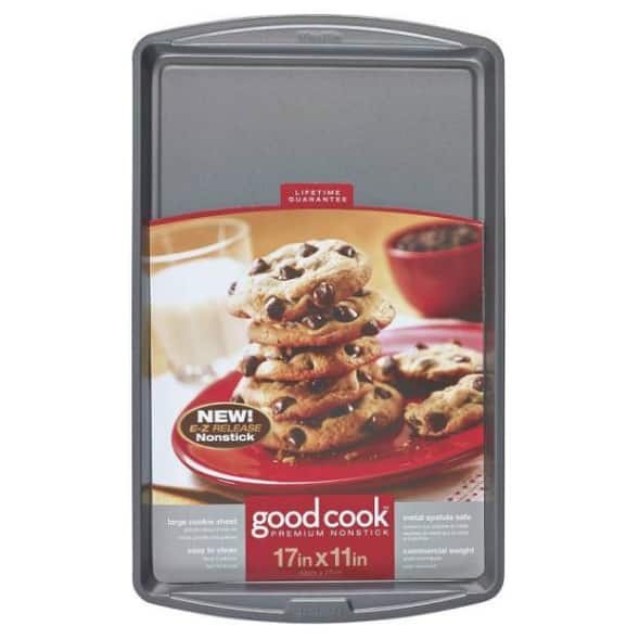 Bradshaw 04022 Good Cook Non-Stick Cookie Sheet 17 Inch By 11 Inch: Cookie  Sheets (076753040228-1)