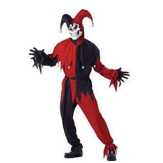 Red /& Black Adult Costume Evil Jester