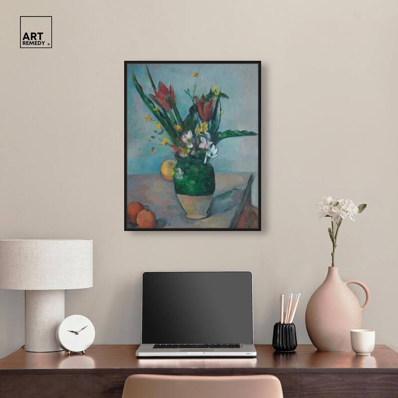 Vase Tulips Canvas by Art Remedy