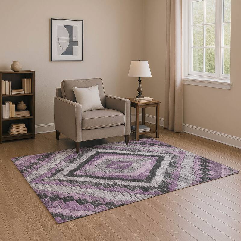 Premium Washable Super Soft Moroccan Mayfield Rug - Lavender - 10' x 14'