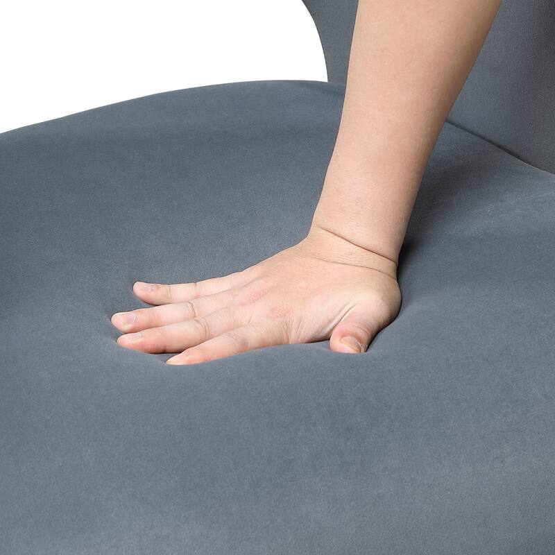 Elise 26" Velvet Accent Chair - Light Walnut Finish Solid Wood Legs