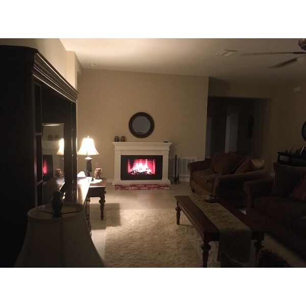 Top Product Reviews For Beau Electric Fireplace In White 58 5l X 11 375w X 42 125h 58 5l X 11 375w X 42 125h 23058281 Overstock
