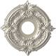 3 1/2" Inside Diameter - Attica Thermoformed PVC Ceiling Medallion - 13" Outside Diameter - Bright Coat Aluminum