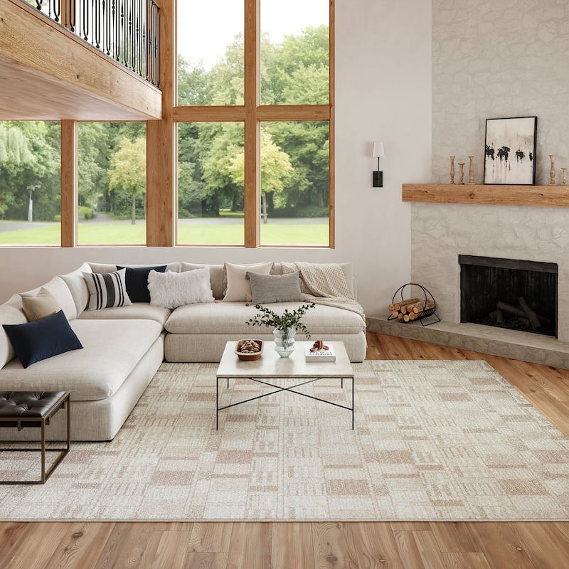 Nourison Nordic Indoor only Geometric Area Rug - 8' x 10' - Ivory/Beige - Rectangle