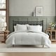 preview thumbnail 1 of 6, Laura Ashley Oxford Stripe Cotton All Season Comforter Set Soft Breathable (Green)