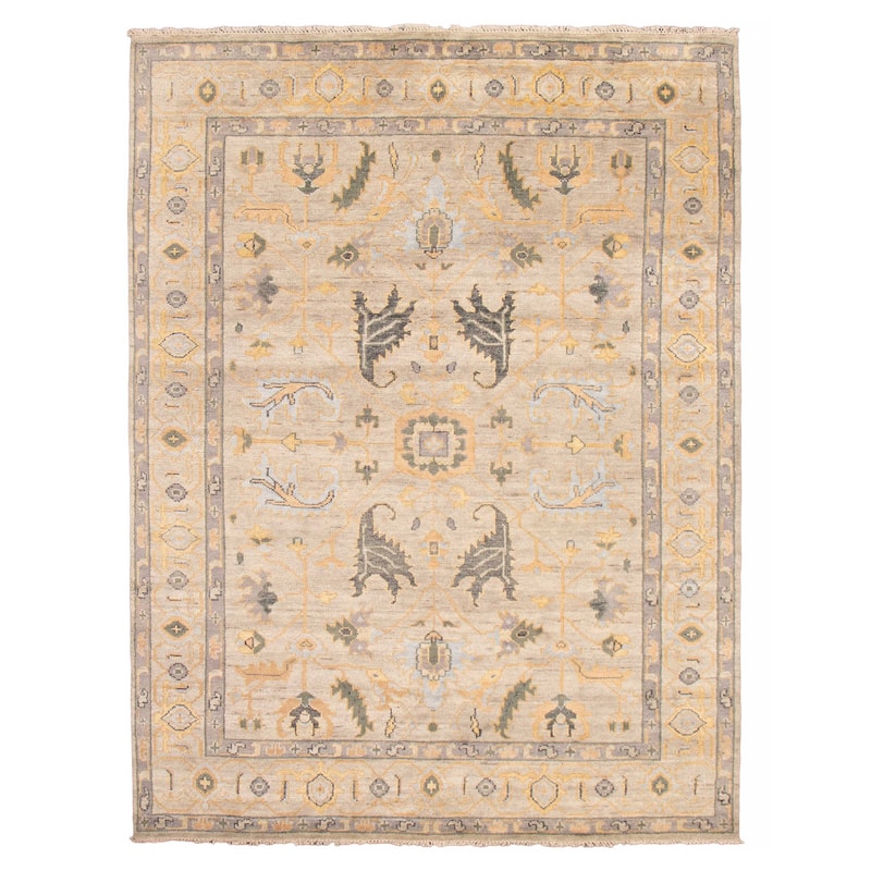 ECARPETGALLERY Hand-knotted Jules Serapi Grey Wool Rug - 8'11 x 11'10 - Light Grey - 8'11 x 11'10