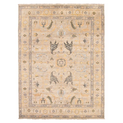 ECARPETGALLERY Hand-knotted Jules Serapi Grey Wool Rug - 8'11 x 11'10