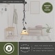 preview thumbnail 5 of 7, Vine Black Rustic Mini Pendant Ceiling Light - 7.5-in W x 22-in H x 7.5-in D