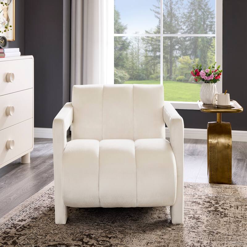 Roundhill Furniture Velmor Contemporary Velvet Accent Armchair