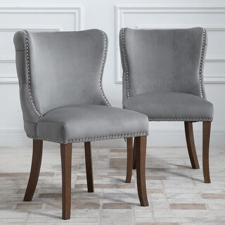 Vintage Minimalist Dining Chairs Upholstered Wingback Chairs with ...