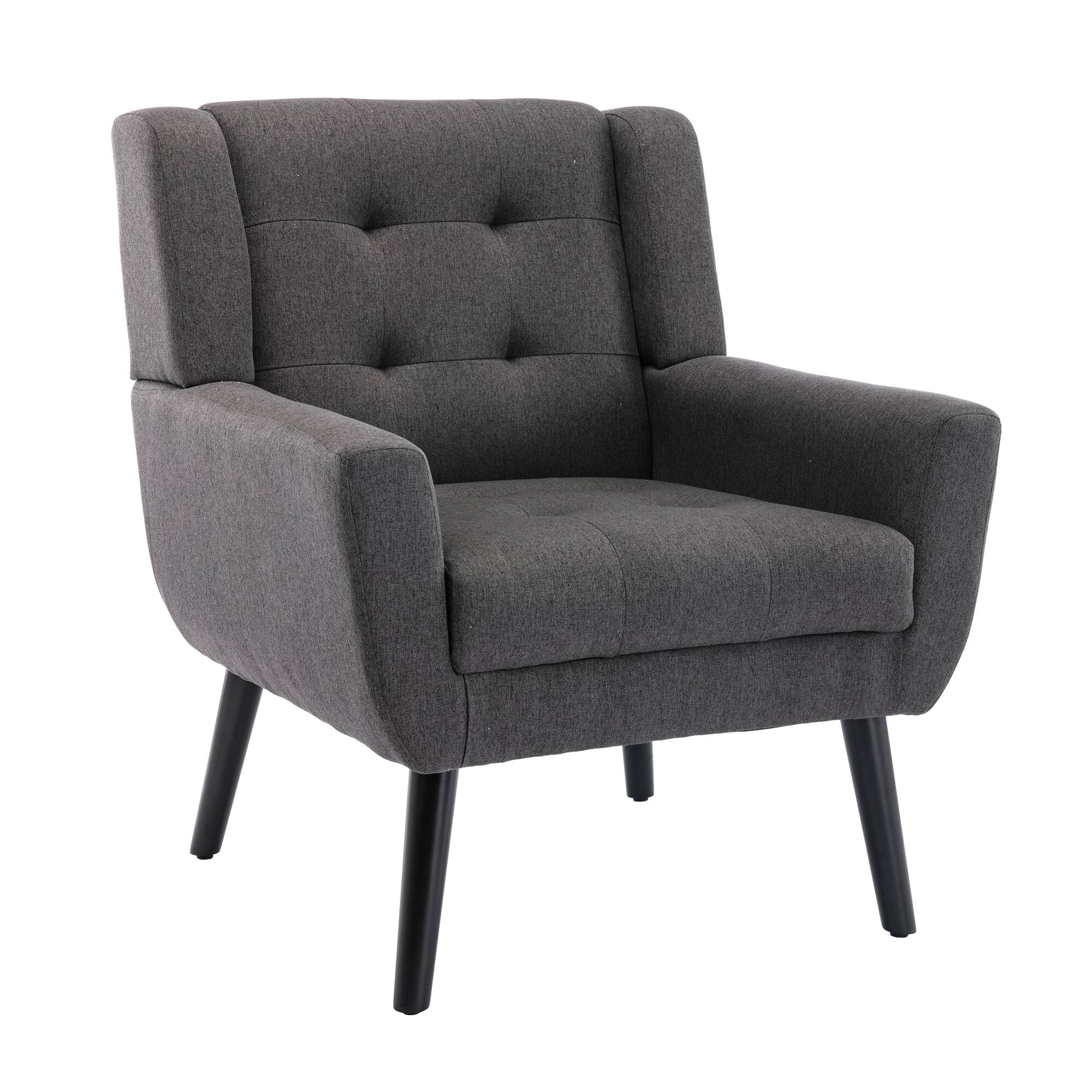 Tufted Upholstered Back Armchair Living Room Lounge Reading Chair